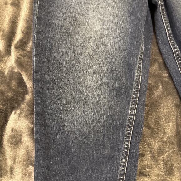 Lee Riders Women's Mid Rise Capri Stretch Denim Blue Dark Wash Size 28 - Picture 6 of 16